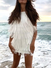 Load image into Gallery viewer, Fashion Halterneck Tassel Mini Dress
