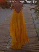 Load image into Gallery viewer, Fashion Suspender Sexy Leaky Back Maxi Dress
