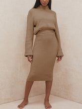 Load image into Gallery viewer, Simple Solid Color Women&#39;S Knitted Suit Skirt
