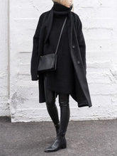 Load image into Gallery viewer, Fashion Solid Color Long-sleeved Cardigan Woolen Coat
