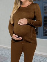 Load image into Gallery viewer, Two-piece Knitted Round Neck Casual Pregnant Women
