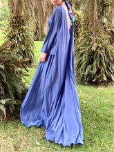 Load image into Gallery viewer, Bohemian Romantic V Neck Long Sleeve Maxi Dress

