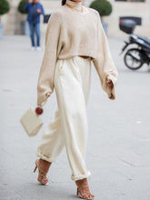 Load image into Gallery viewer, Warm High Neck Long Sleeve Knitted Sweater Suit
