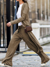 Load image into Gallery viewer, Fashion Casual Loose Solid Color Long-sleeved Jacket Two-piece Suit
