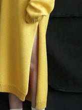 Load image into Gallery viewer, Fashion V-neck Solid Color Casual Split Dress
