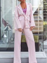 Load image into Gallery viewer, Women&#39;s Fashion Belt Tie Two-piece Casual Suit
