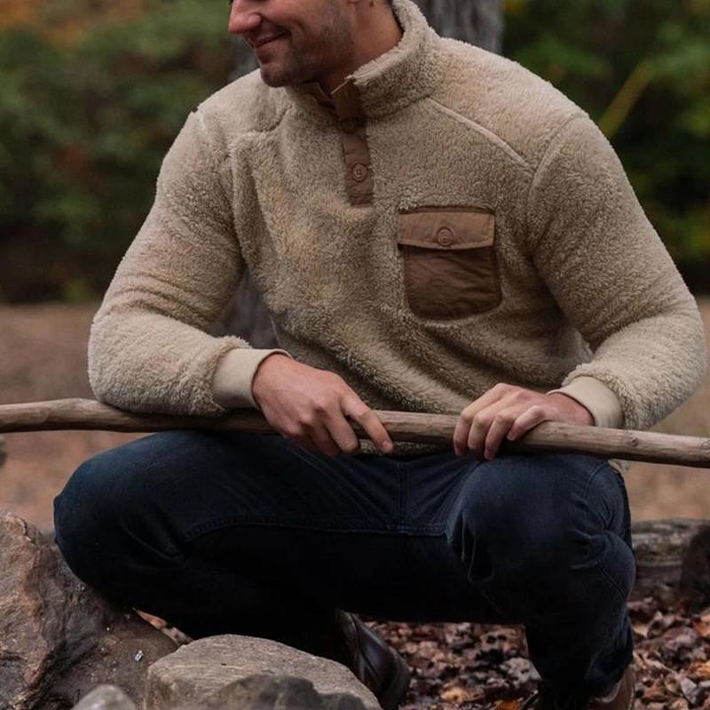 Men'S Casual Outdoor Plush Sweater