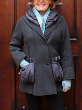 Load image into Gallery viewer, Fashion Stitching Contrast Color Woolen Old Women&#39;s Jacket
