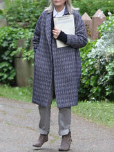 Load image into Gallery viewer, Classic Lattice Winter Lapel Woolen Overcoat
