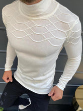 Load image into Gallery viewer, Men&#39;S Fashion Ribbed Turtleneck Water Ripple Knitted Sweater
