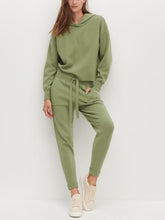 Load image into Gallery viewer, Casual Simple Loose V Neck Long Sleeve Hooded Top Pants Knitted Suit

