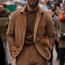 Load image into Gallery viewer, Men&#39;s Fashion Casual Corduroy Warm Jacket
