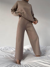 Load image into Gallery viewer, Turtleneck Sweater Knit Two-Piece Suit
