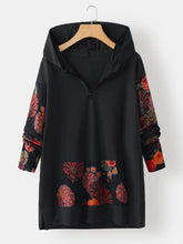 Load image into Gallery viewer, Women&#39;s Retro Zipper Collar Long Sleeve Pullover Top
