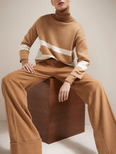 Load image into Gallery viewer, Fashion Casual High Neck Long Sleeve Sweater Suit
