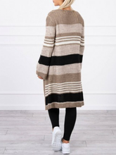 Load image into Gallery viewer, Autumn And Winter Casual Women&#39;S Color-Blocking Long Sweater Coat
