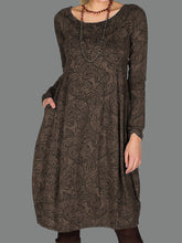 Load image into Gallery viewer, Print Round Neck Midi Dress
