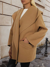Load image into Gallery viewer, Women&#39;s Fashion Hooded Shawl Collar Casual Short Coat
