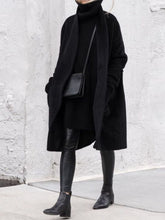Load image into Gallery viewer, Fashion Solid Color Long-sleeved Cardigan Woolen Coat
