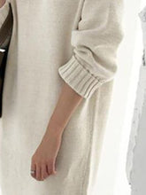 Load image into Gallery viewer, Women&#39;S Solid Color Casual High Neck Knitted Dress
