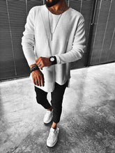 Load image into Gallery viewer, Casual Solid Color Irregular Long-Sleeved Knitted Sweater
