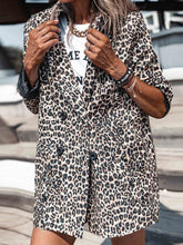 Load image into Gallery viewer, Fashion Leopard Print Jacket and Shorts Two-piece Sets
