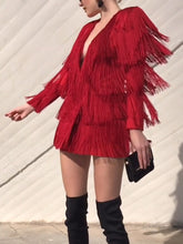 Load image into Gallery viewer, Fashion Sexy Fringed Mini Dress
