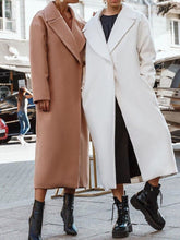 Load image into Gallery viewer, Fashion Casual Lapel Long Woolen Ladies Coat
