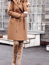 Load image into Gallery viewer, Fashion Big Lapel Mid-length Woolen Ladies Casual Coat
