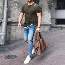 Load image into Gallery viewer, Men&#39;S Loose Round Neck Casual Short Sleeve T-Shirt
