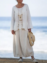 Load image into Gallery viewer, Seaside Vacation Comfortable Cotton And Linen Women&#39;S Two-Piece Suit
