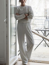 Load image into Gallery viewer, Fashion Solid Color Round Neck Ladies Casual Two-piece Suit
