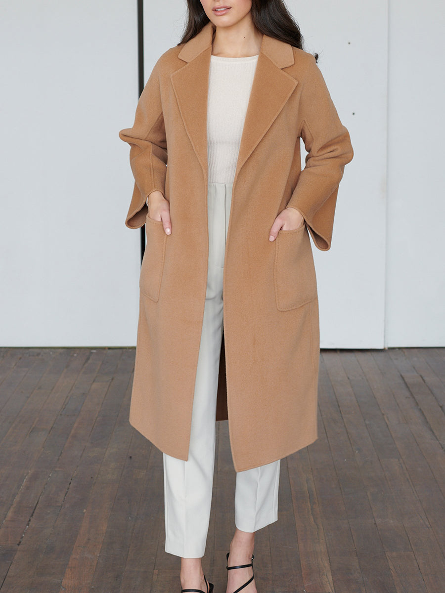 Pocket Solid Color Fashion Casual Coat