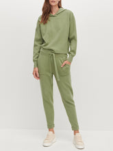 Load image into Gallery viewer, Casual Simple Loose V Neck Long Sleeve Hooded Top Pants Knitted Suit
