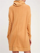 Load image into Gallery viewer, Casual All-Match High-Neck Slit Women&#39;S Knitted Dress
