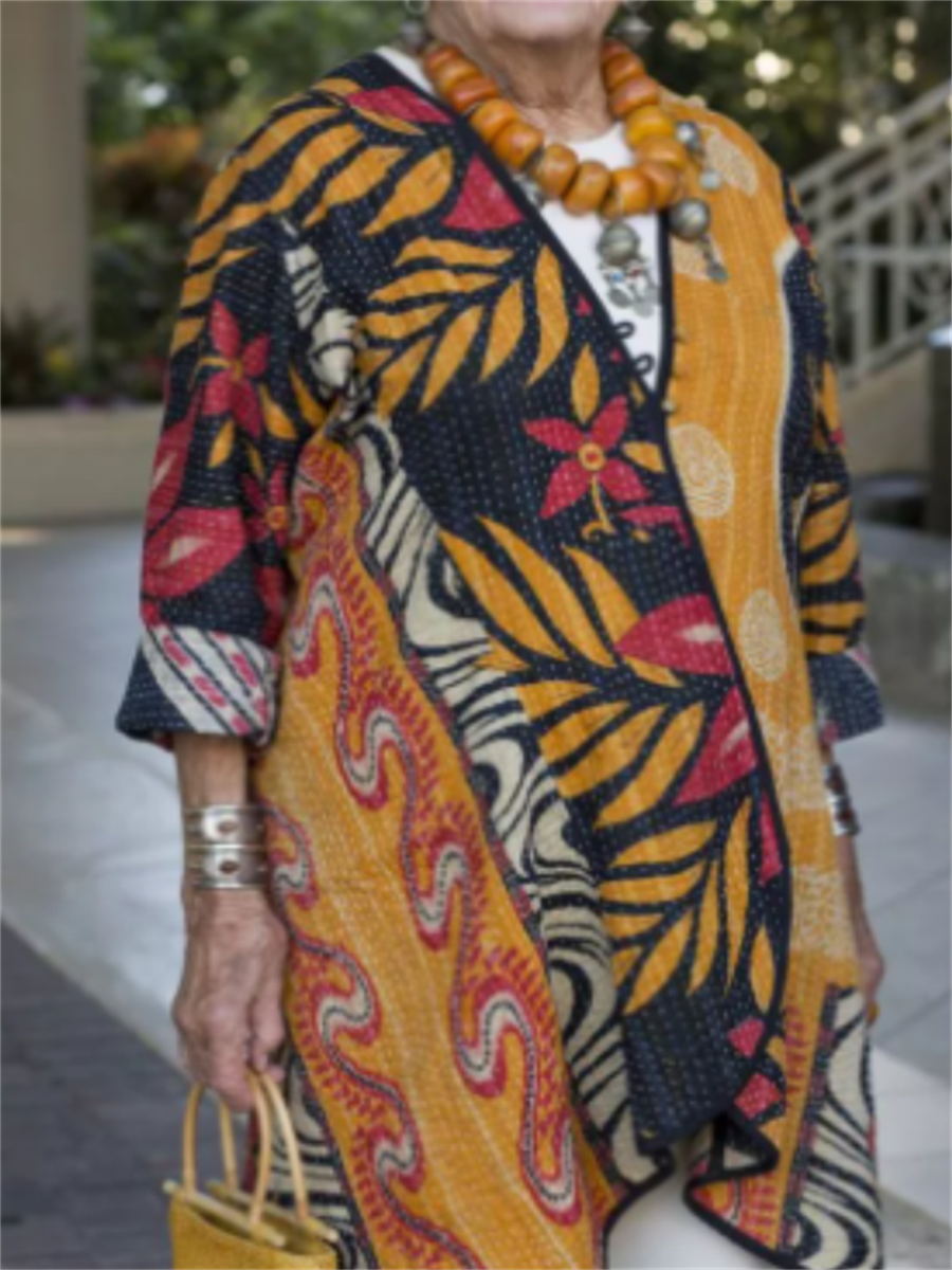 Product: Fashion Retro Printed Women'S Coat