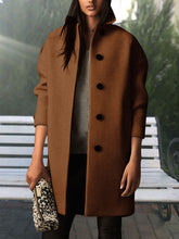 Load image into Gallery viewer, Women&#39;s Stand-up Collar Casual Solid Color Woolen Short Coat
