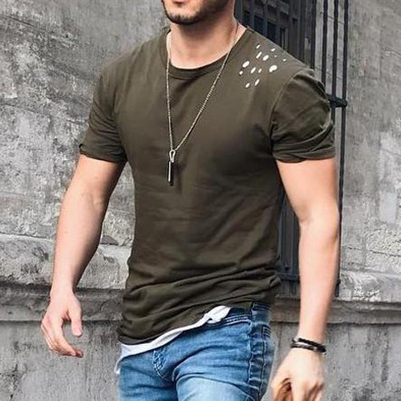 Men'S Loose Round Neck Casual Short Sleeve T-Shirt