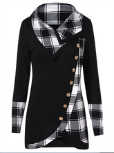 Load image into Gallery viewer, Casual Button Fashion Long-sleeved Plaid Top
