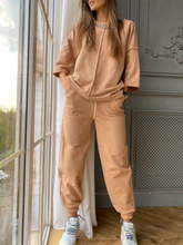 Load image into Gallery viewer, Fashion Solid Color Leisure Sports Women&#39;S Suit

