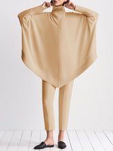 Load image into Gallery viewer, Fashionable Simple High Neck Long Sleeve Top Pants Knitted Suit
