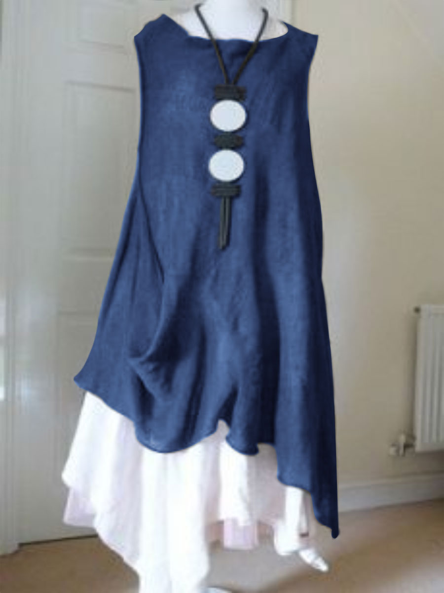 Casual Women'S Cotton And Linen Suit Skirt