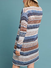 Load image into Gallery viewer, Loose Striped Color Matching Women&#39;S Sweater Coat
