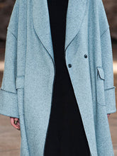 Load image into Gallery viewer, Ladies Fashion Casual Solid Color Lapel Long Coat
