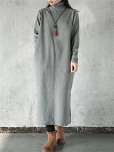 Load image into Gallery viewer, Casual Women&#39;S Turtleneck Sweater Dress
