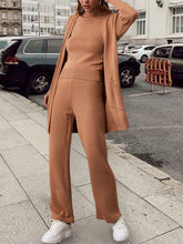 Load image into Gallery viewer, Women&#39;s Casual Solid Color Knitted Three-piece Suit
