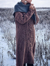 Load image into Gallery viewer, Turtleneck Solid Color Knitted Tassel Dress
