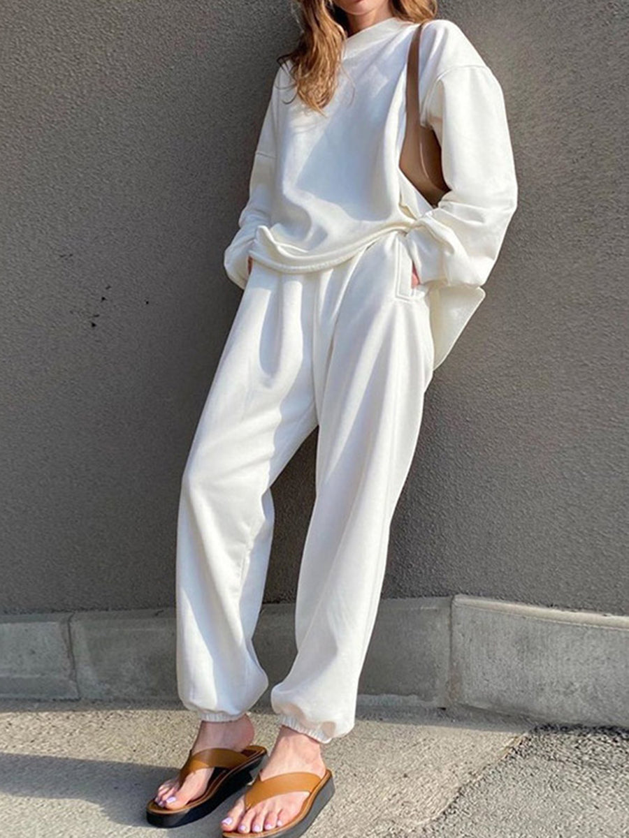 Fashion Casual Loose Top Pants Suit