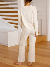 Load image into Gallery viewer, Round Neck Long Sleeve Loose Casual Suit
