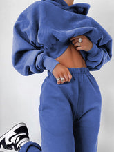 Load image into Gallery viewer, Pure Color Loose Sports Casual Hooded Suit
